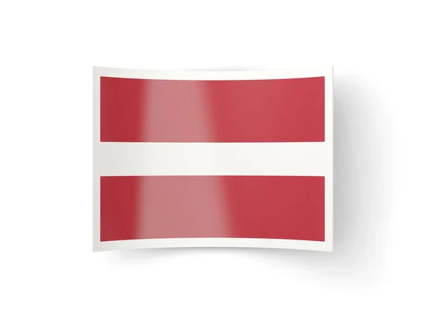 Hajlított ikon Lettország zászlaja — Stock Fotó