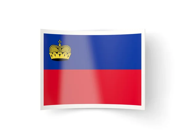 Hajlított ikon, liechtenstein zászlaja — Stock Fotó