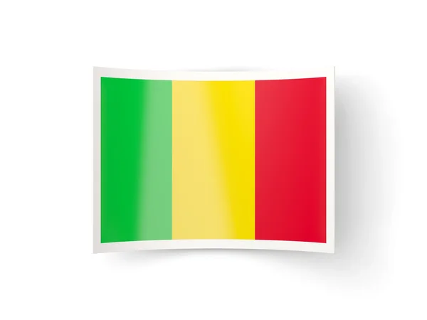 Verbogene Ikone mit Mali-Fahne — Stockfoto