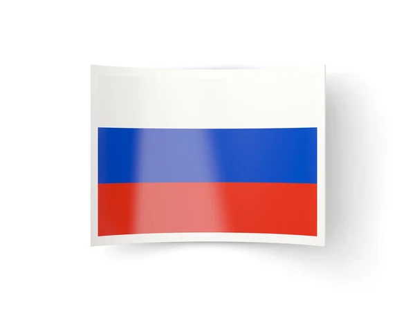 Bent icon with flag of russia — Stock Photo, Image