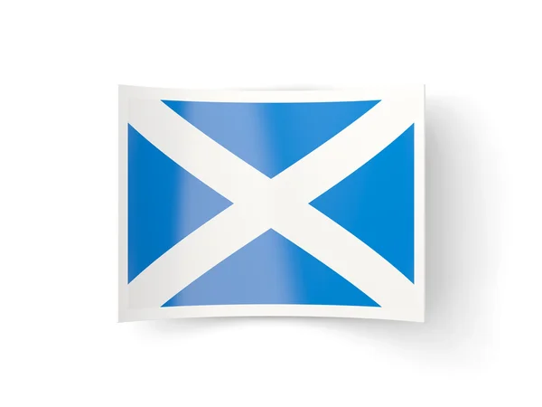 Böjda ikon med flaggan i Skottland — Stockfoto