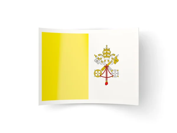 바티칸 시티의 깃발으로 구부러진된 아이콘 — 스톡 사진
