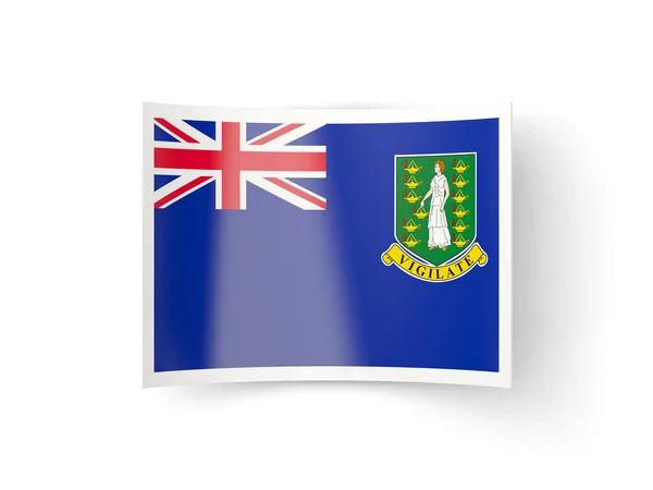 イギリス領ヴァージン諸島の旗と曲がったアイコン — ストック写真