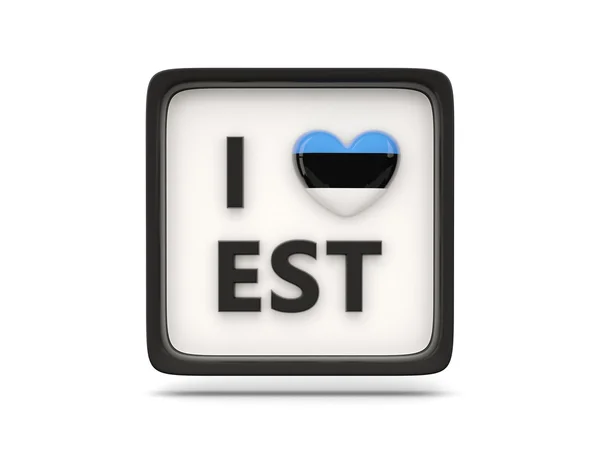Me encanta Estonia signo — Foto de Stock