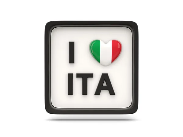 我爱意大利标志 — 图库照片