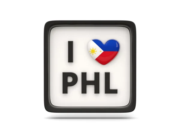 I love philippines sign — Stock Photo, Image