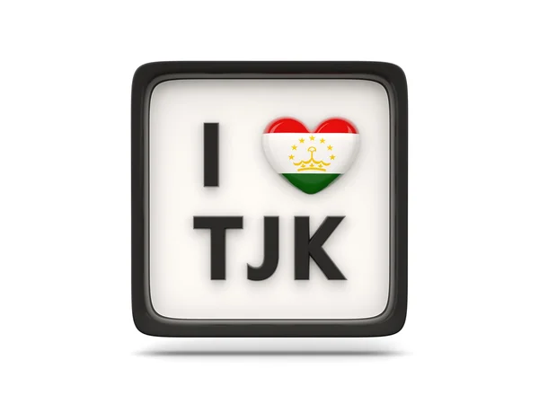 Miluji Tádžikistán znamení — Stock fotografie