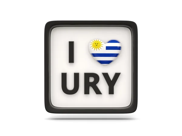 Jag älskar uruguay tecken — Stockfoto