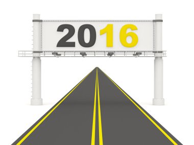 2016 yeni yıl işareti yolda