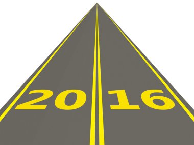 2016 yeni yıl işareti yolda
