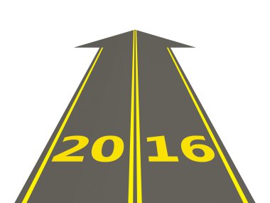 2016 yeni yıl işareti yolda