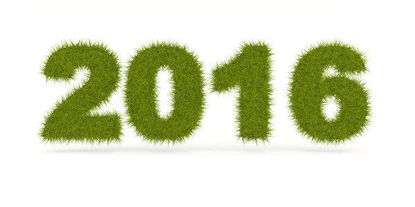 Verde 2016 Año Nuevo signo — Foto de Stock