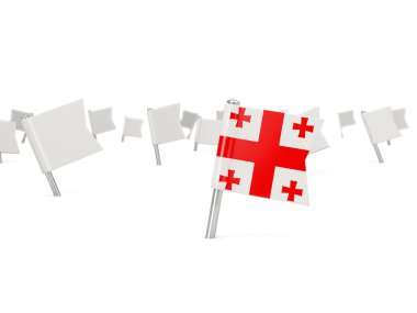 Kare iğne ile Gürcistan bayrağı