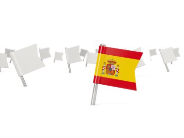 Kare iğne ile İspanya bayrağı