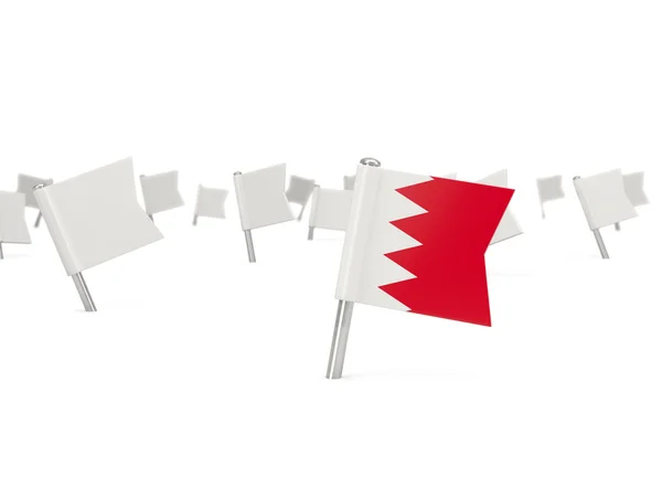 Quadratische Nadel mit Fahne des Bahrains — Stockfoto