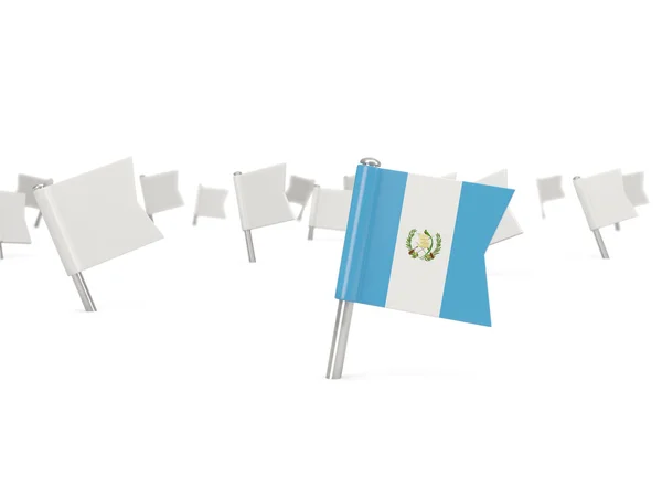 Quadratische Nadel mit Flagge von Guatemala — Stockfoto