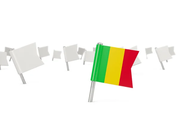 Quadratische Nadel mit Mali-Fahne — Stockfoto