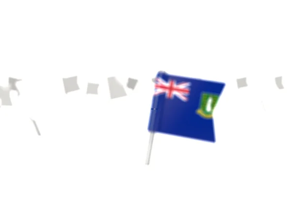 Square pin with flag of virgin islands british — Stock Photo, Image