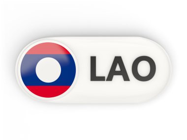 Laos bayrağı ile yuvarlak simge