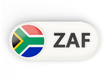 Round icon with flag of south africa clipart