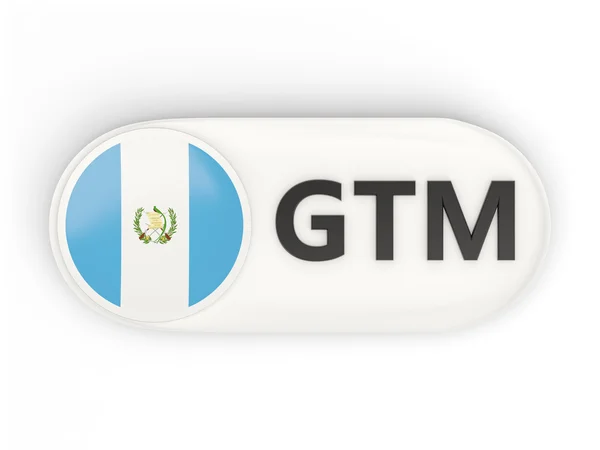 Runda ikonen med flagga i guatemala — Stockfoto