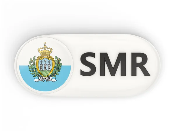 Круглая икона с флагом Сан-Марино — стоковое фото