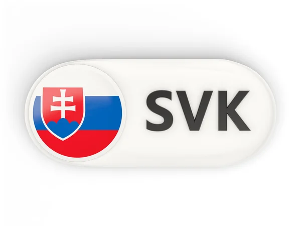 Кругла іконка з прапор Словаччини — стокове фото