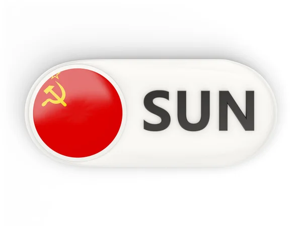 Okrągła ikona z flaga ZSRR — Zdjęcie stockowe