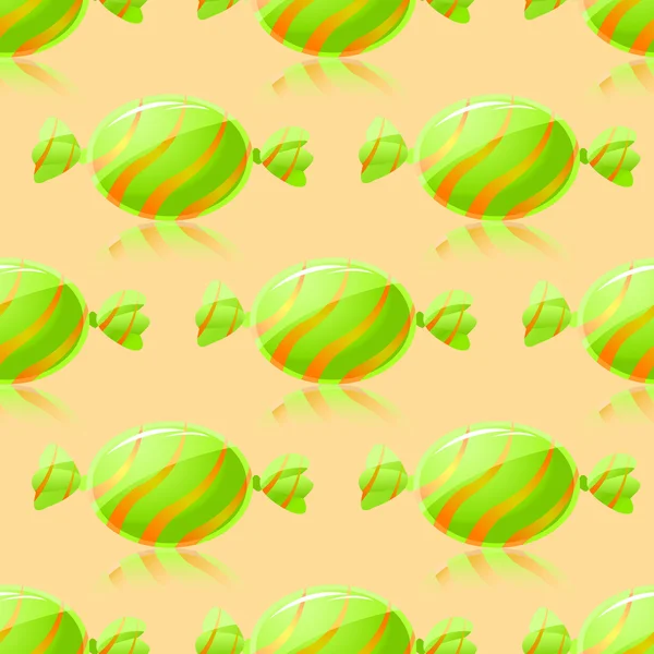 Shiny Green Candies modèle sans couture — Image vectorielle