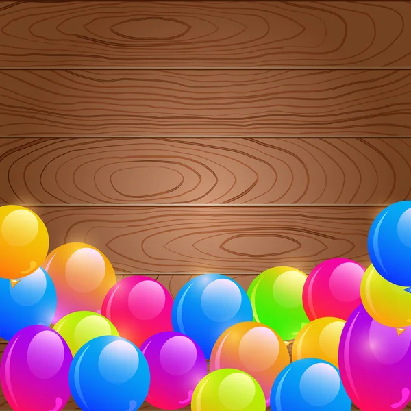 Parlak doğum günü balonları — Stok Vektör