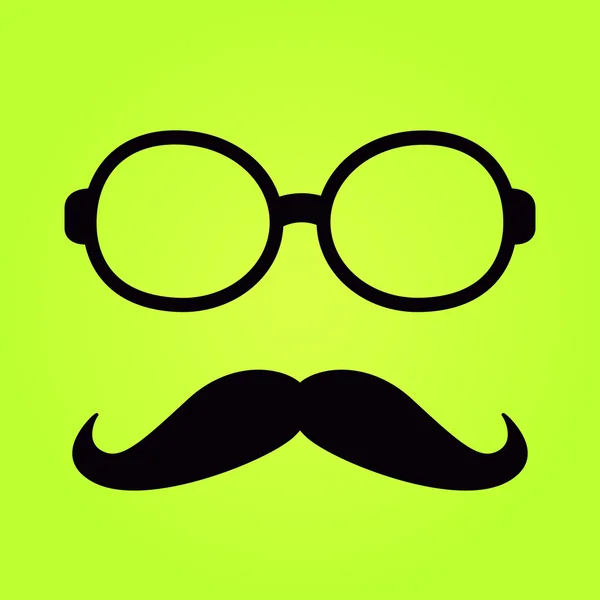 Moustach 框架眼镜 — 图库矢量图片