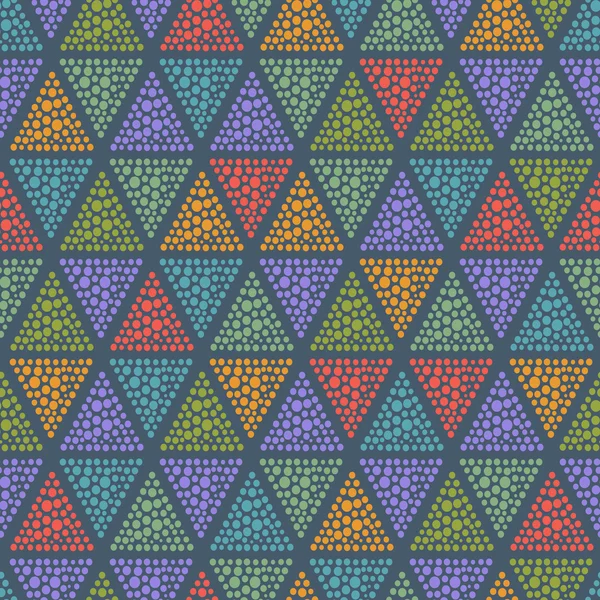 Gepunktetes Dreieck nahtloser Hintergrund — Stockvektor
