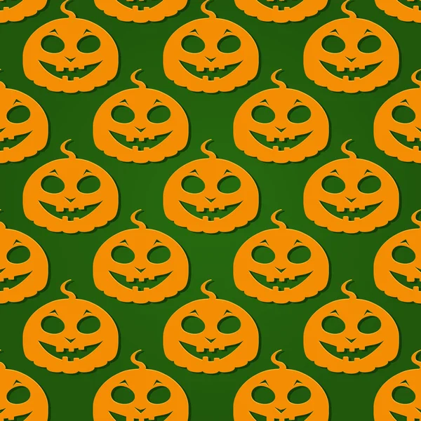 Halloween abóbora sem costura padrão — Vetor de Stock