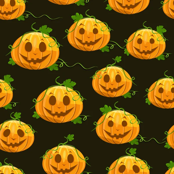 Halloween pompoen naadloze patroon — Stockvector