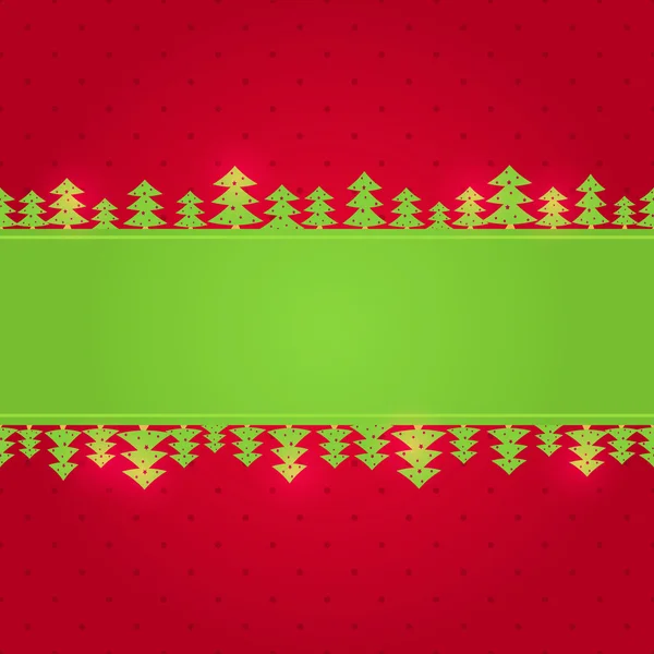 Carta verde rosso sfondo di Natale — Vettoriale Stock