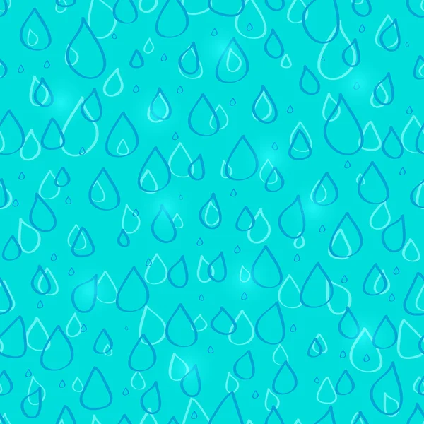 Wassertropfen nahtloses Muster — Stockvektor