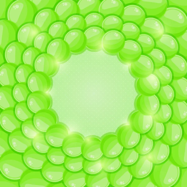 Fond de bulle vert vif — Image vectorielle