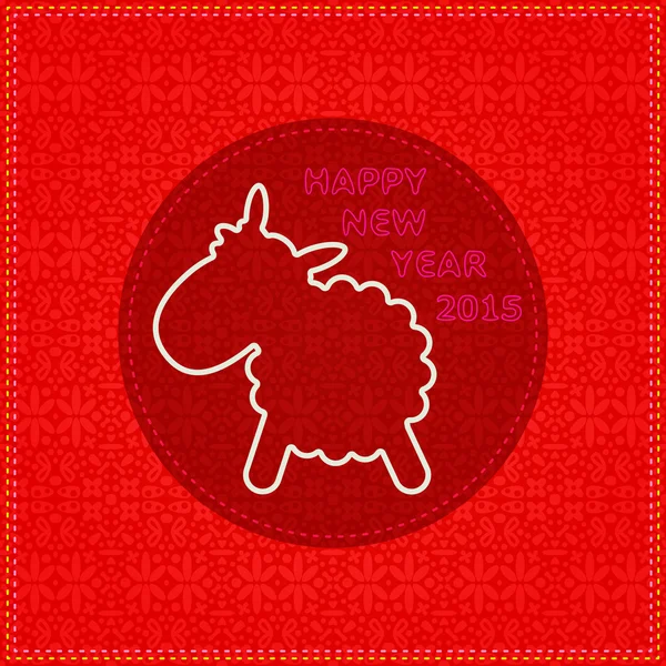 Carte avec moutons — Image vectorielle