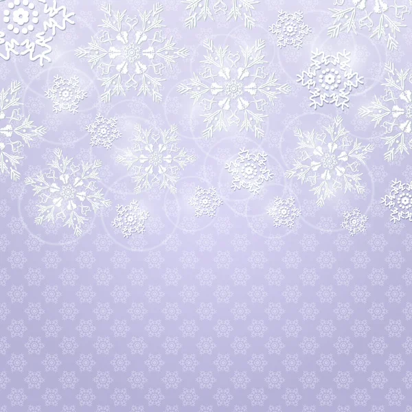 Flocons de neige blancs brillants — Image vectorielle