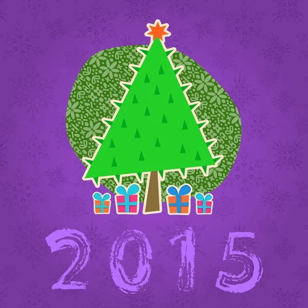 Nya året träd — Stock vektor
