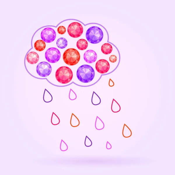 Cloud with Rain Drops — Stock Vector