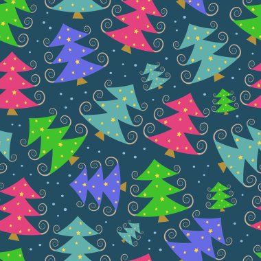 Parlak tatil basit Noel ağacı desen