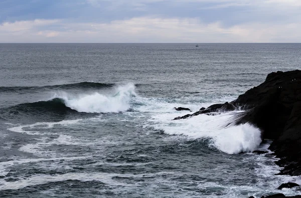Waves Hitting Lava Headlands Depoe Bay Oregon — Stock Photo, Image