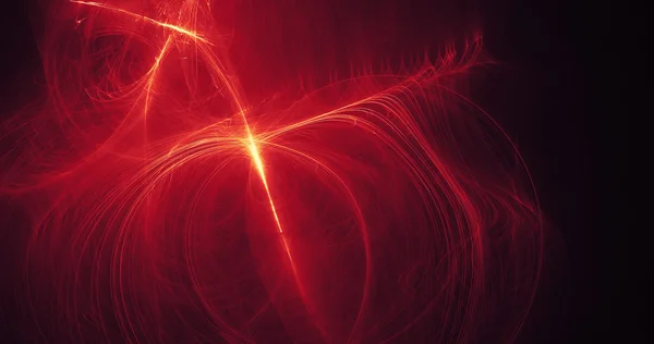 Abstraktes Design rote und gelbe Linien Kurven Teilchen — Stockfoto