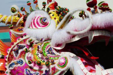 Çince ejderha başı açık havada Parade tarafında