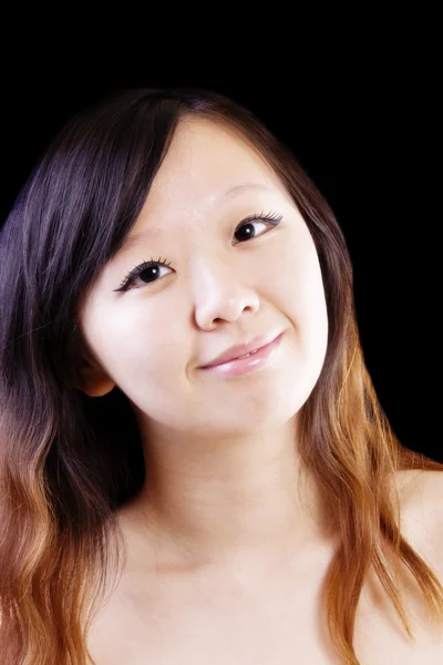 Bare Shoulder Portrait Young Attractive Chinese Woman — Stock Photo, Image