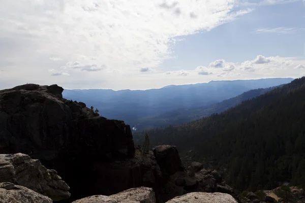 View From Top Of Chilnualna Falls Trail Yosemite — Stock Photo, Image