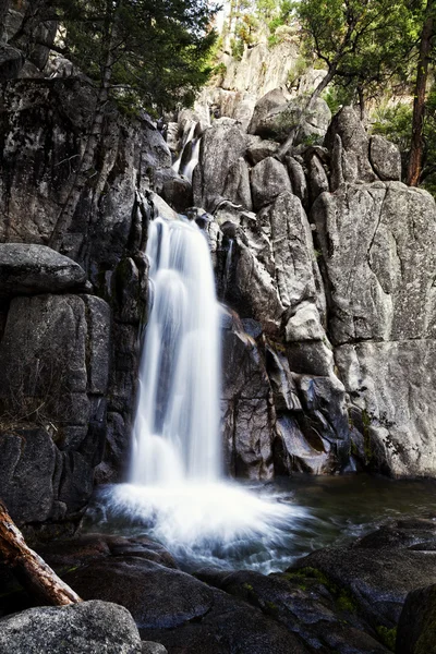 Lowest Chilnualna Falls Long Exposure Yosemite Park — Stock Photo, Image