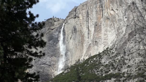 Upper Yosemite Falls National Park California — Stock Video