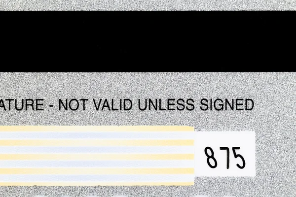 Closeup çekim kredi kartı detay arka